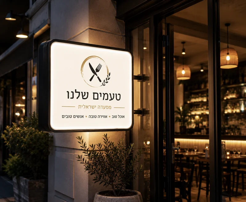 שלט מרובע סטטי / מלבני סטטי לחזית העסק
